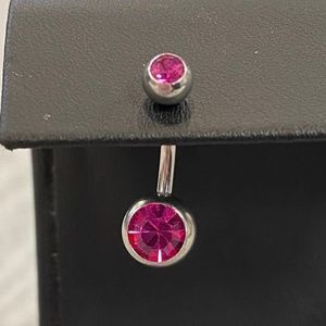 Fuchsia Jewel Belly Button Ring